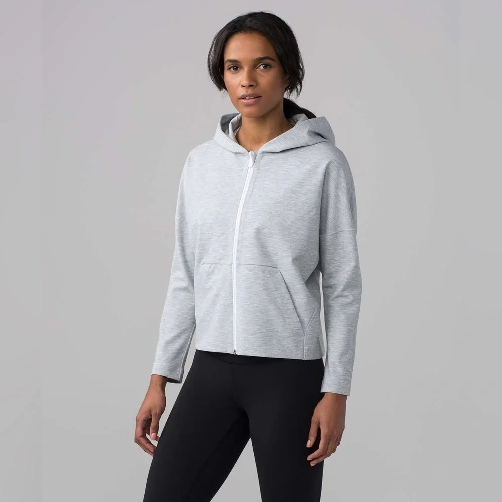 Lululemon Minimal Hoodie, Heathered Power Grey, Size 4